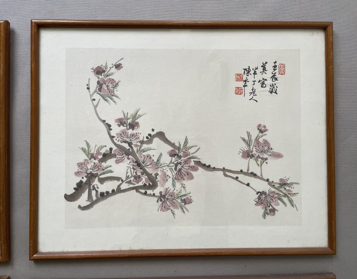 Suite de quatre estampes chinoises-photo-4