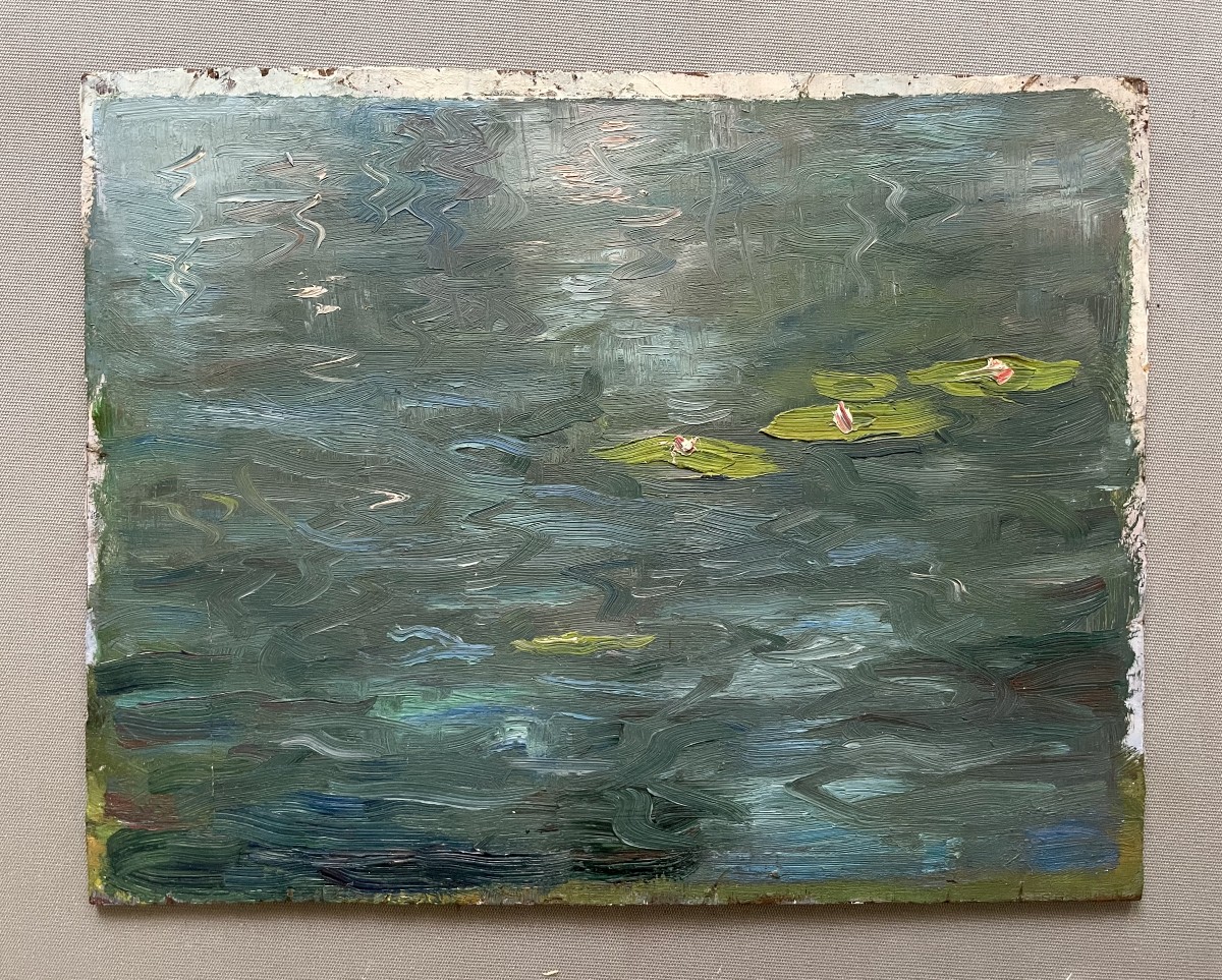 Water Lilies, Oil On Panel, Post-impressionist School
