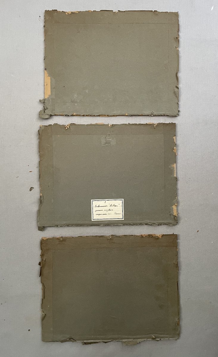 Les tribulations de Fitz-Henri, série de trois gravures d'époque Empire-photo-1