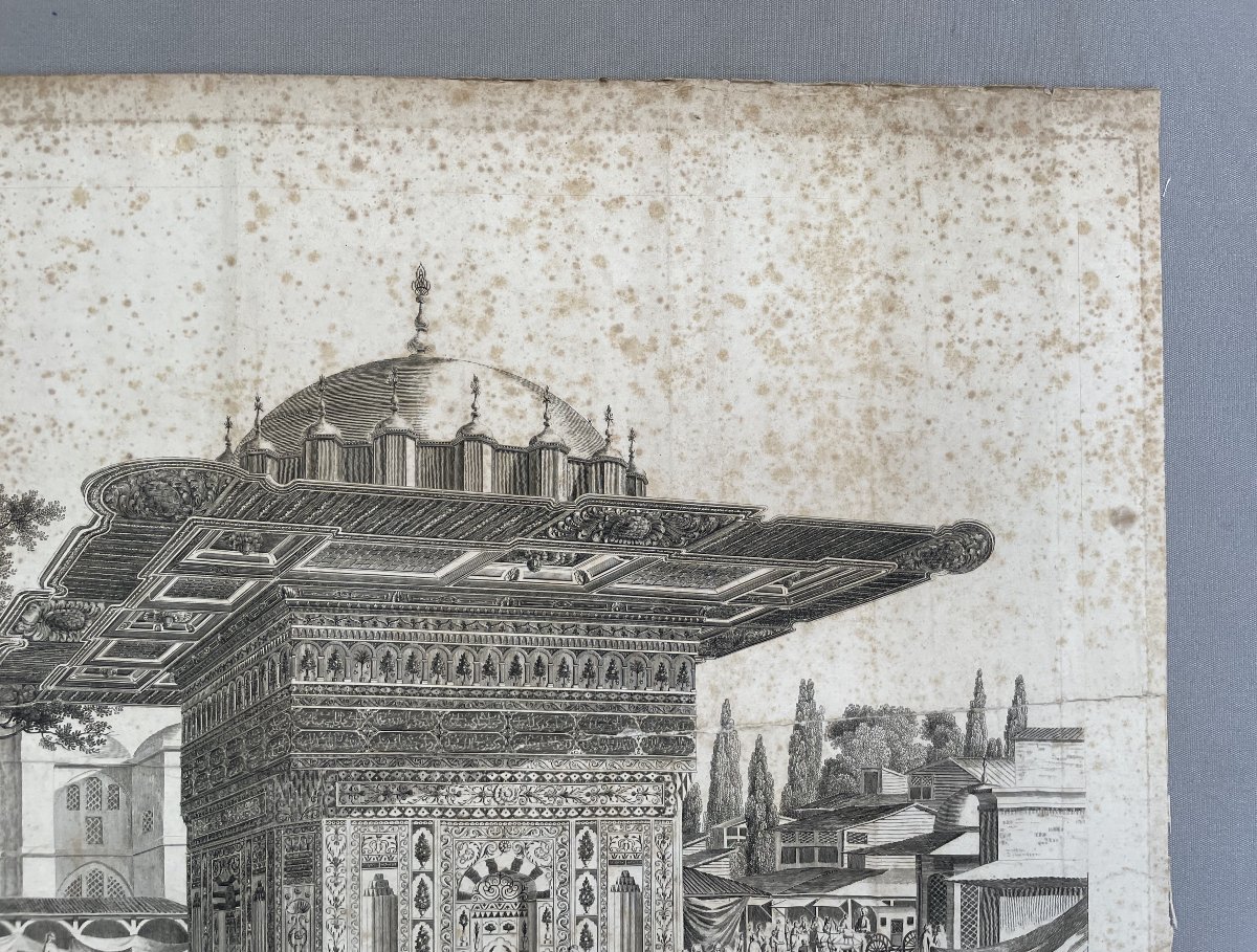 View Of The Top-hané Square And Fountain, Engraving After Antoine Ignace Melling-photo-3