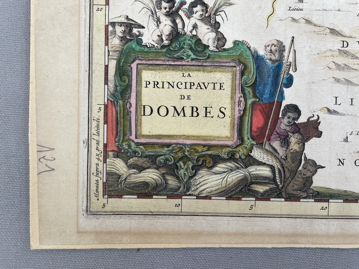 Ancienne carte de la Principauté de Dombes, XVIIe-photo-2