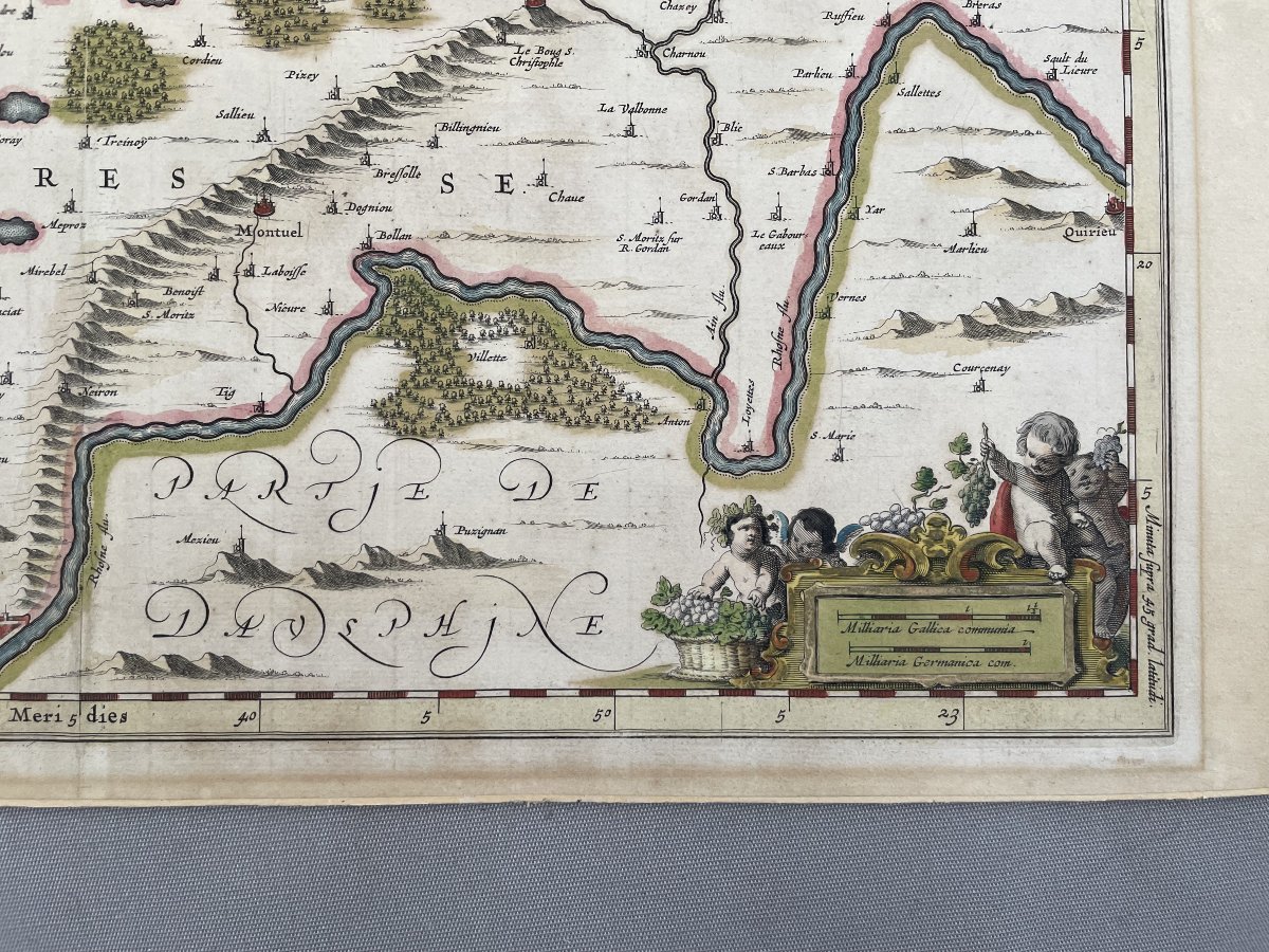 Ancienne carte de la Principauté de Dombes, XVIIe-photo-3