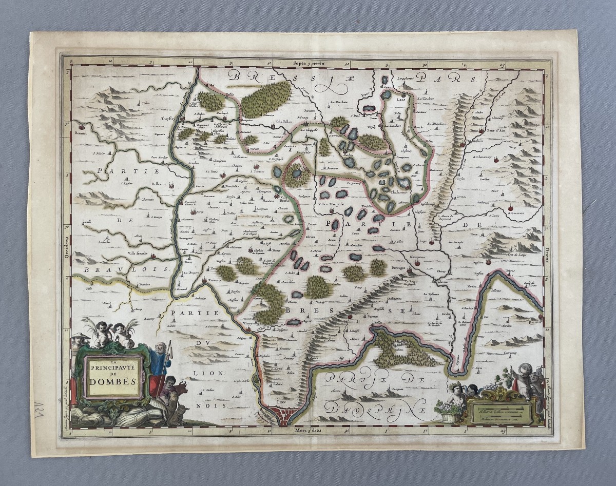 Ancienne carte de la Principauté de Dombes, XVIIe