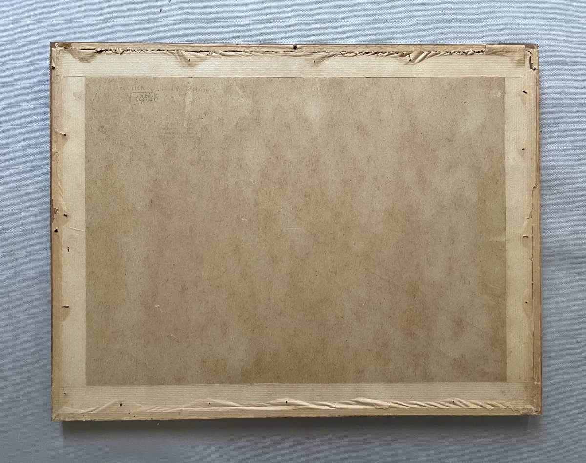 Théo Kerg, composition abstraite, huile sur papier-photo-4