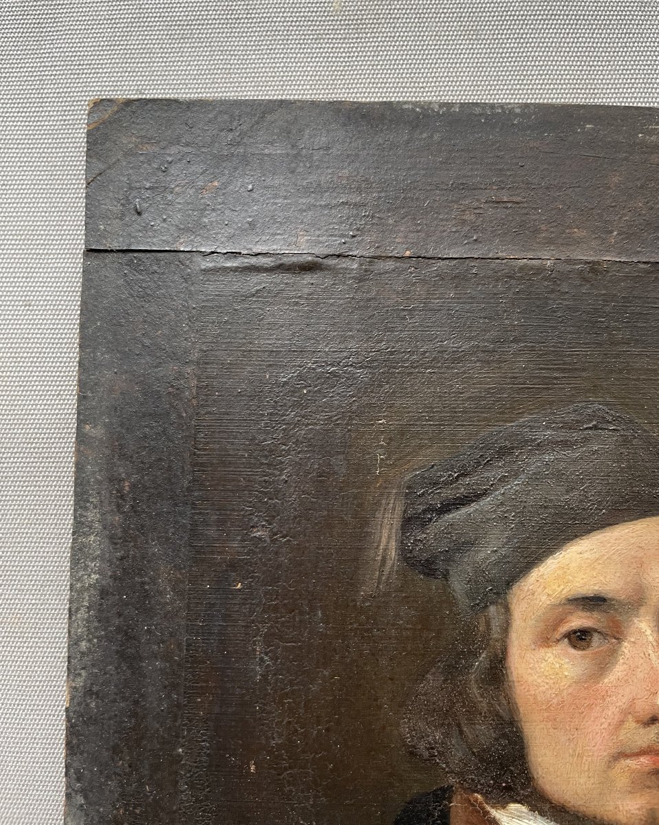 Portrait, Oil On Paper, Late 18th Century-photo-3