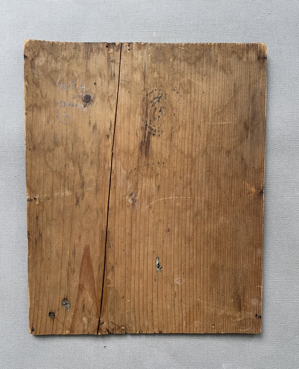 Portrait, Oil On Paper, Late 18th Century-photo-1