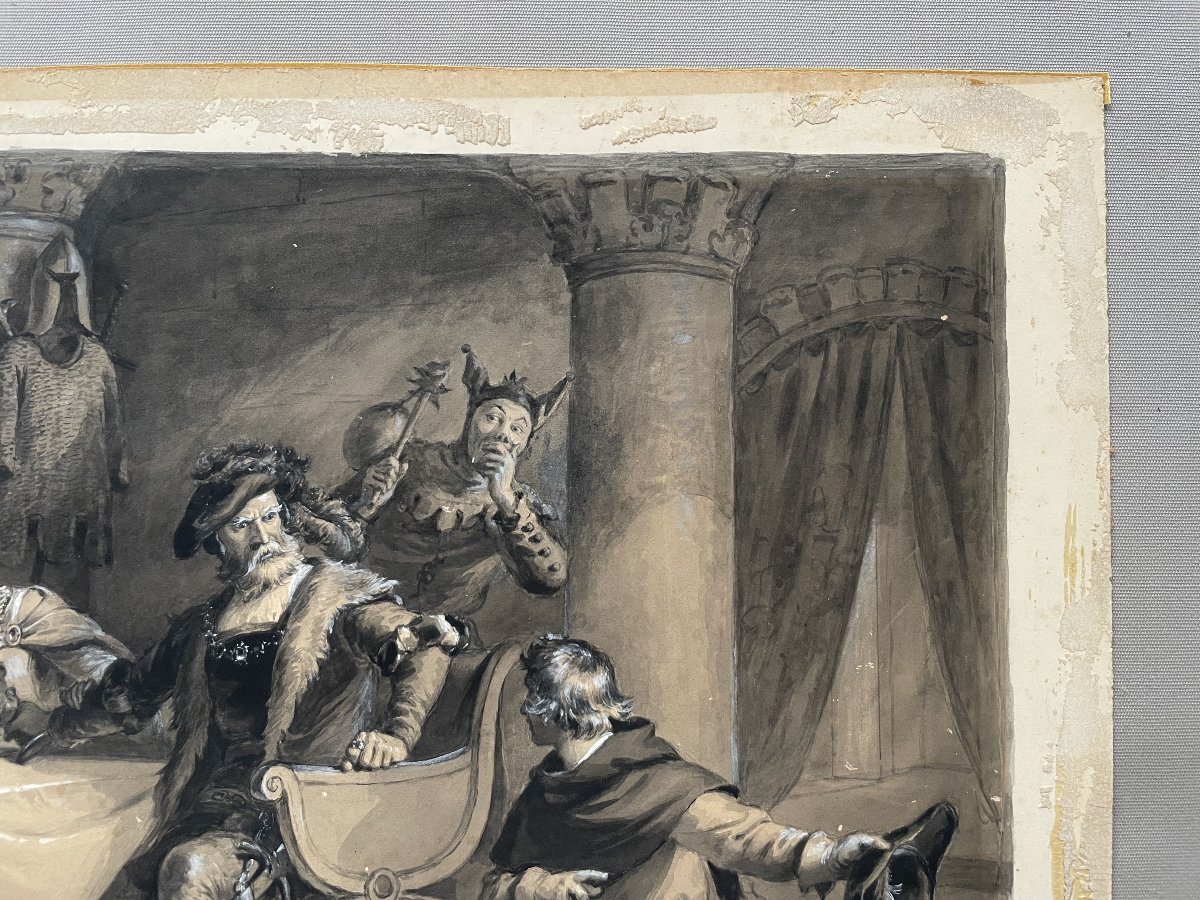 Felix Octavius Carr DARLEY, scène médiévale-photo-1
