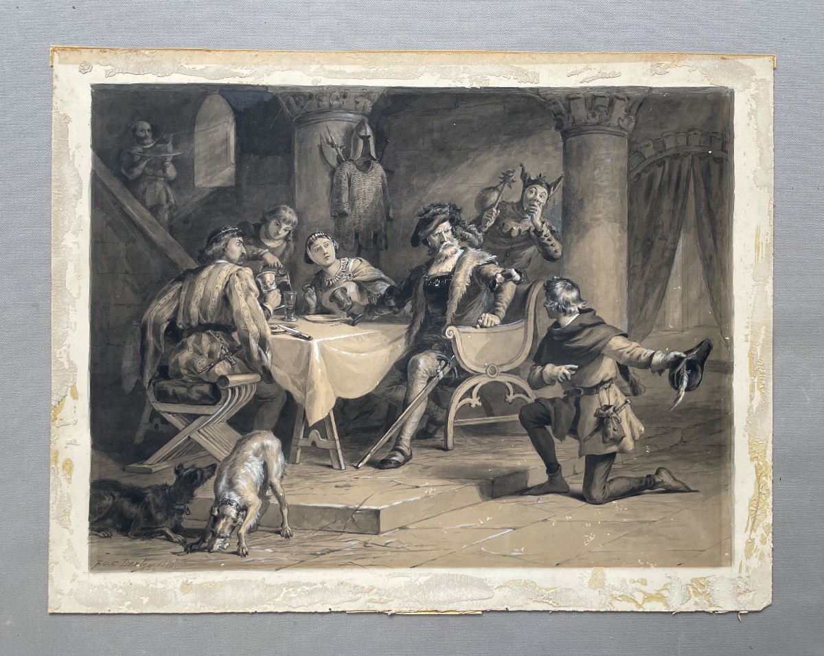 Felix Octavius Carr DARLEY, scène médiévale