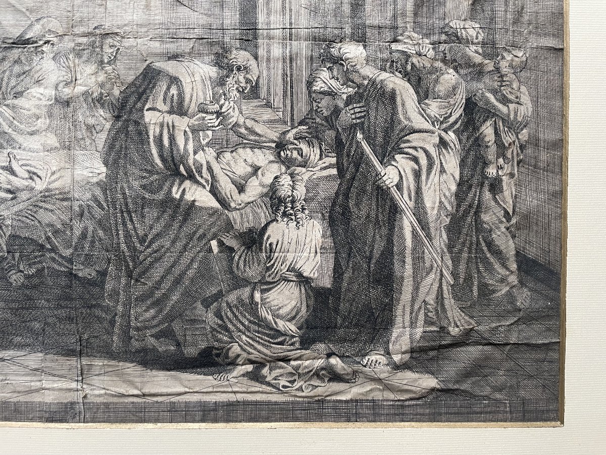 Extrême onction - Jean Dughet, d'après Nicolas Poussin-photo-2