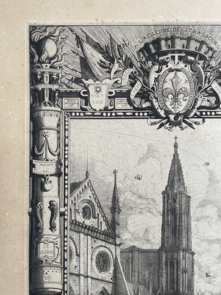 A la gloire de Strasbourg, gravure par Octave de Rochebrune-photo-3