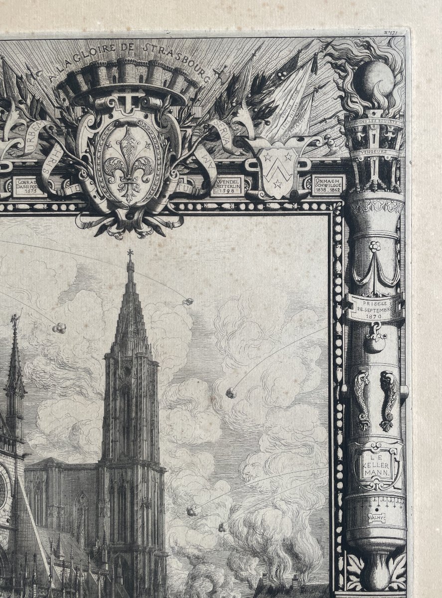 A la gloire de Strasbourg, gravure par Octave de Rochebrune-photo-4