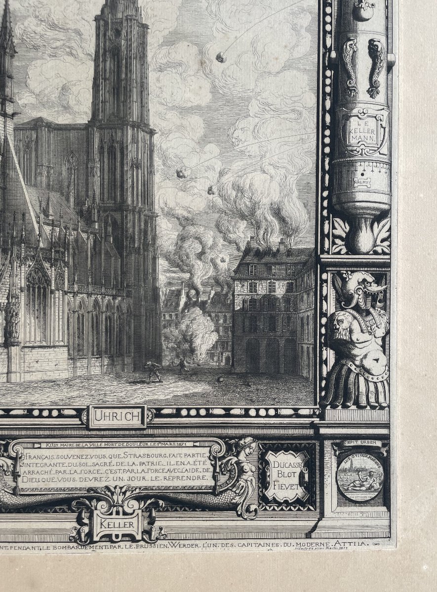 A la gloire de Strasbourg, gravure par Octave de Rochebrune-photo-1