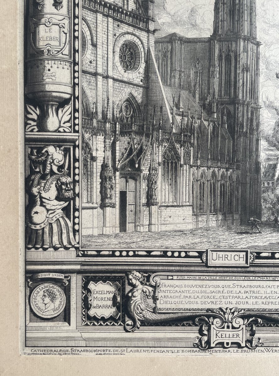 A la gloire de Strasbourg, gravure par Octave de Rochebrune-photo-2