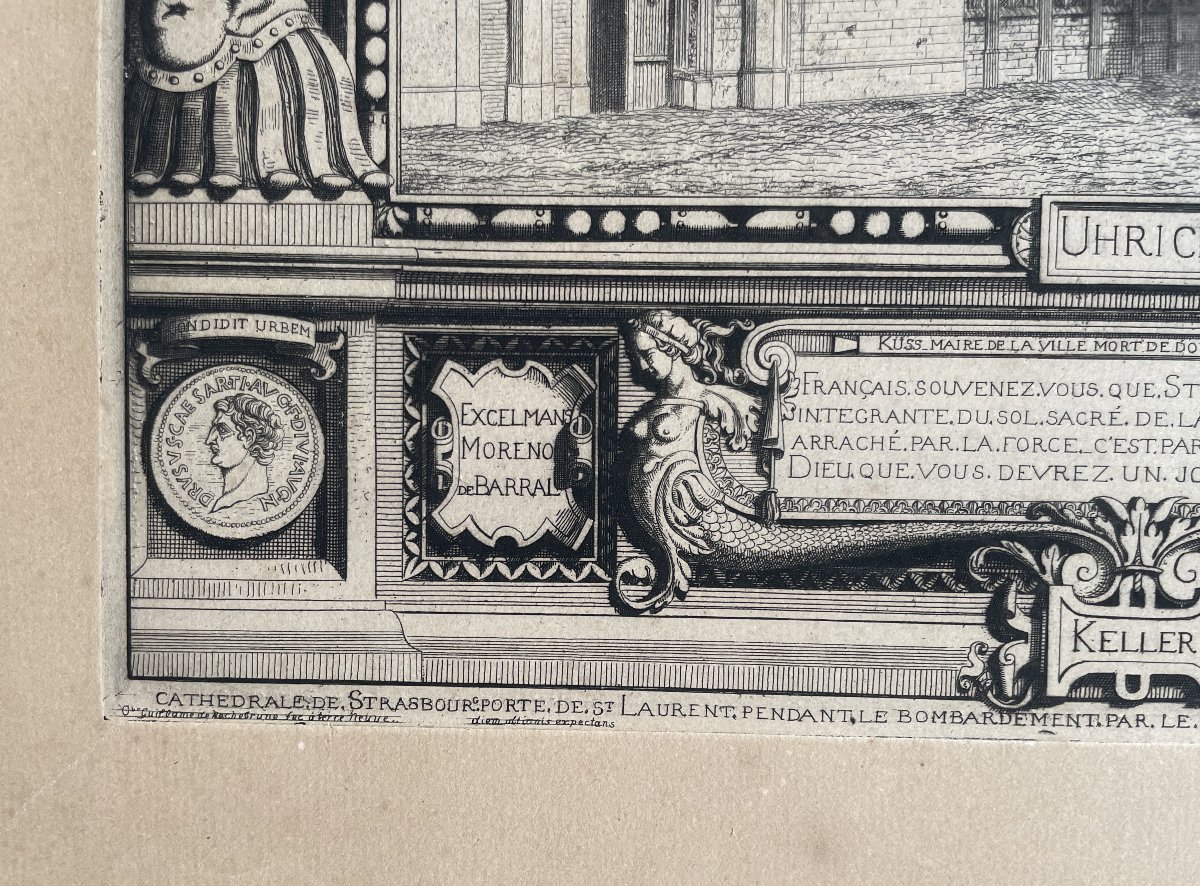 A la gloire de Strasbourg, gravure par Octave de Rochebrune-photo-3