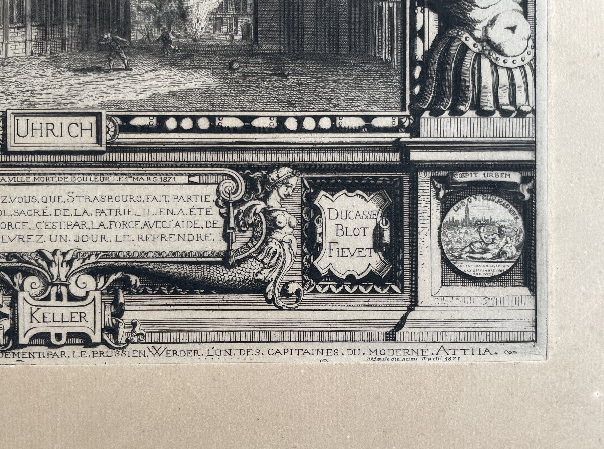 A la gloire de Strasbourg, gravure par Octave de Rochebrune-photo-4
