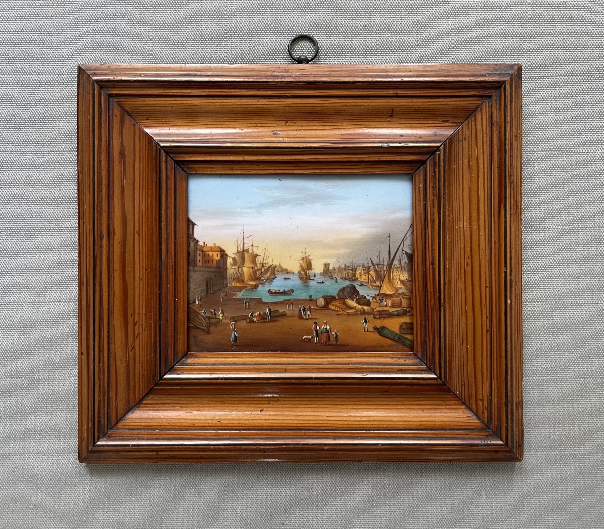 The Port Of Marseille, Painting On Porcelain