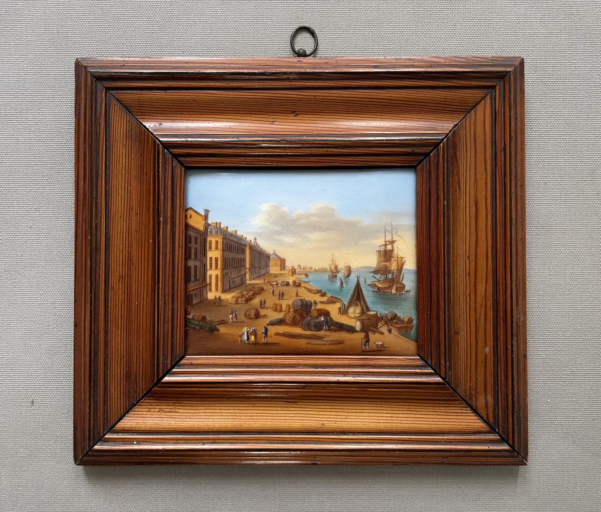 Bordeaux Quays, Painting On Porcelain