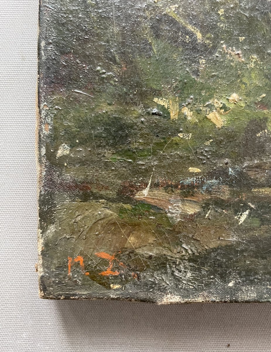 Carrier Of Faggots, Oil On Canvas-photo-2