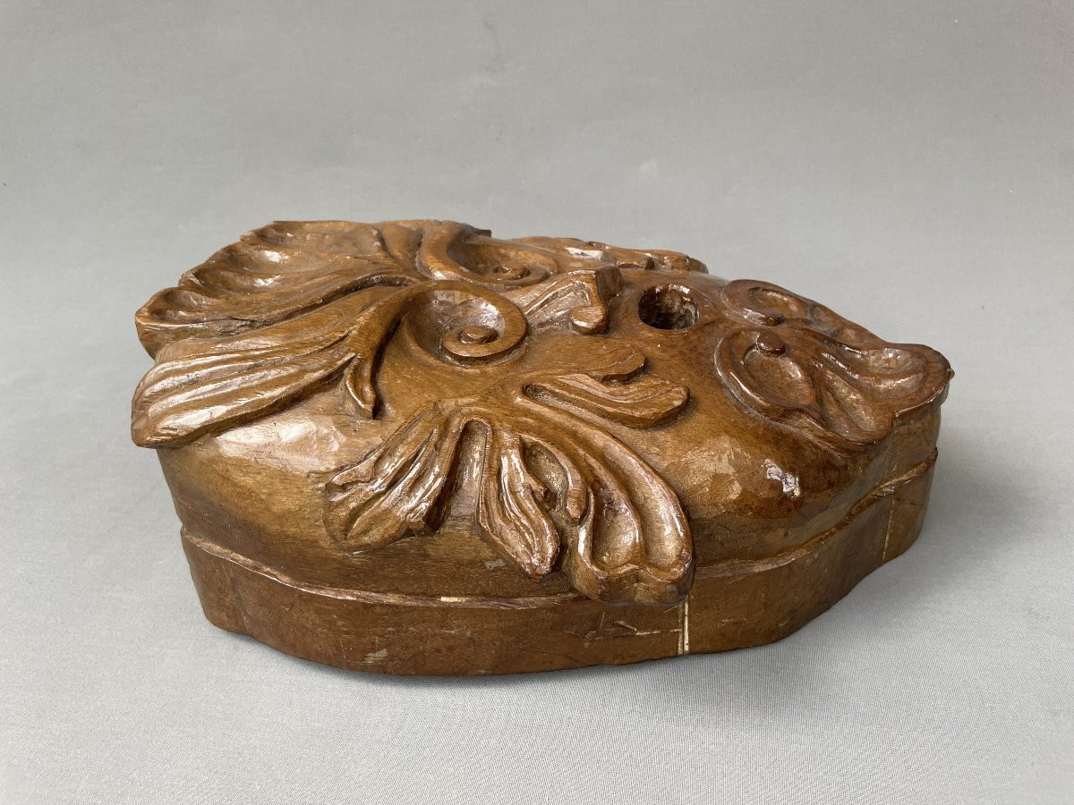 Large Carved Wood Mascaron-photo-2
