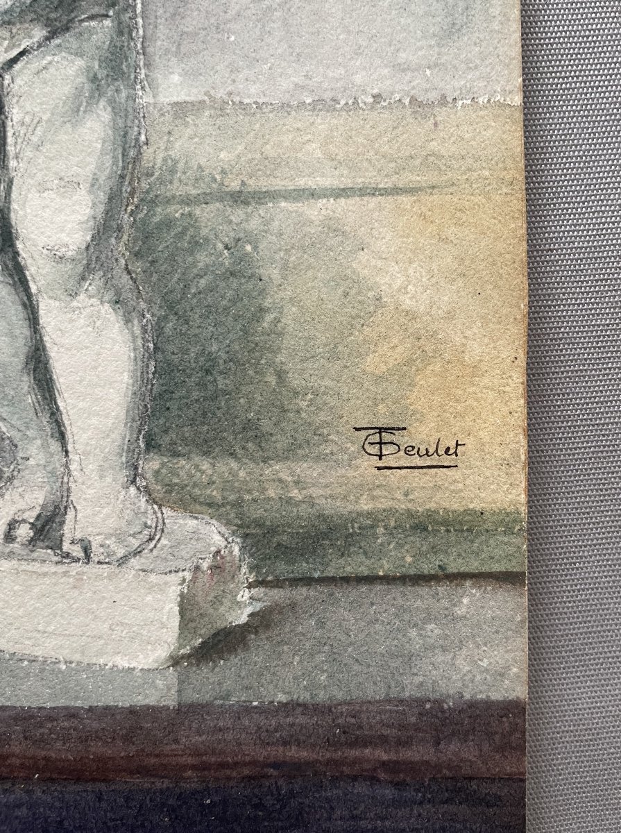 Still Life, Watercolor, Signature To Be Identified-photo-2