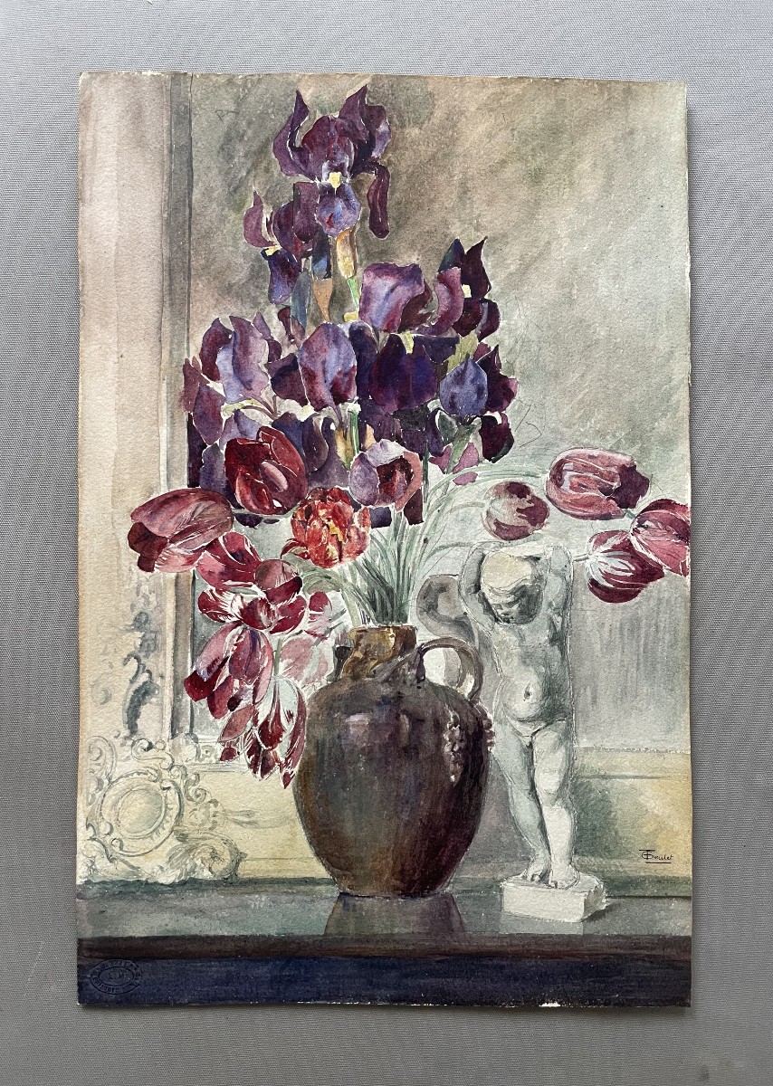 Still Life, Watercolor, Signature To Be Identified