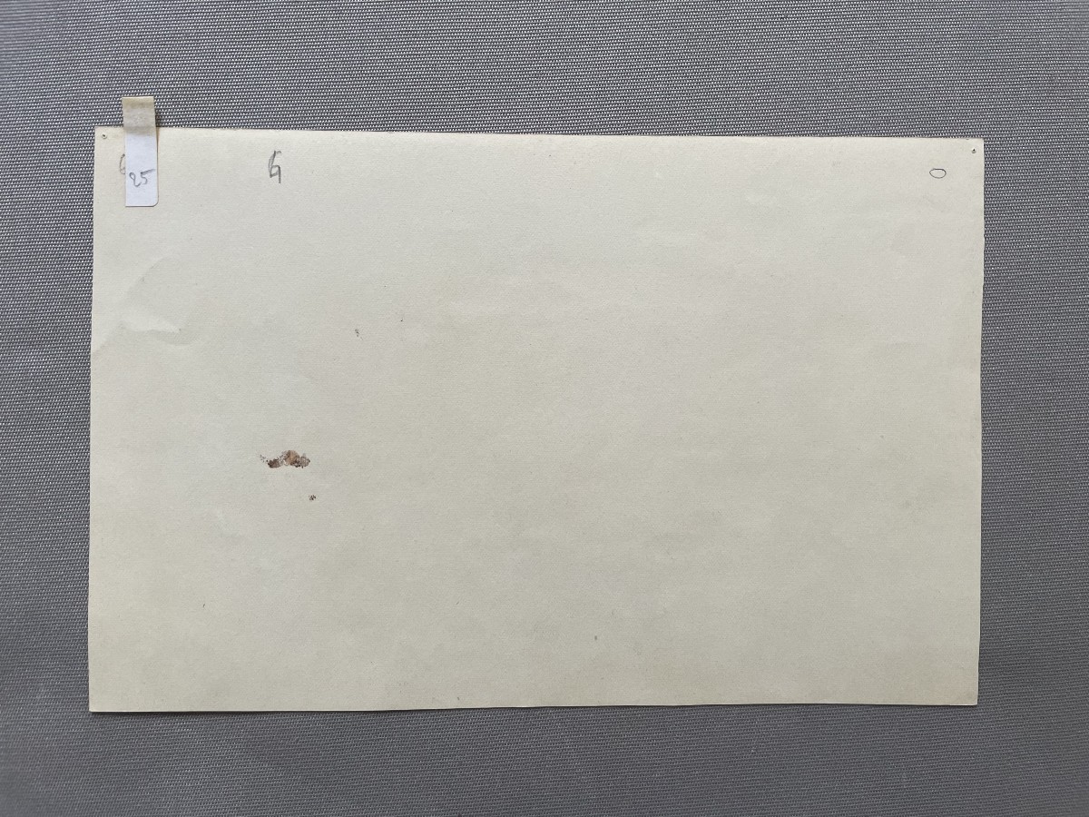 Marie-Louise Lustremant, paysage arboré, lavis d'encre brune-photo-3