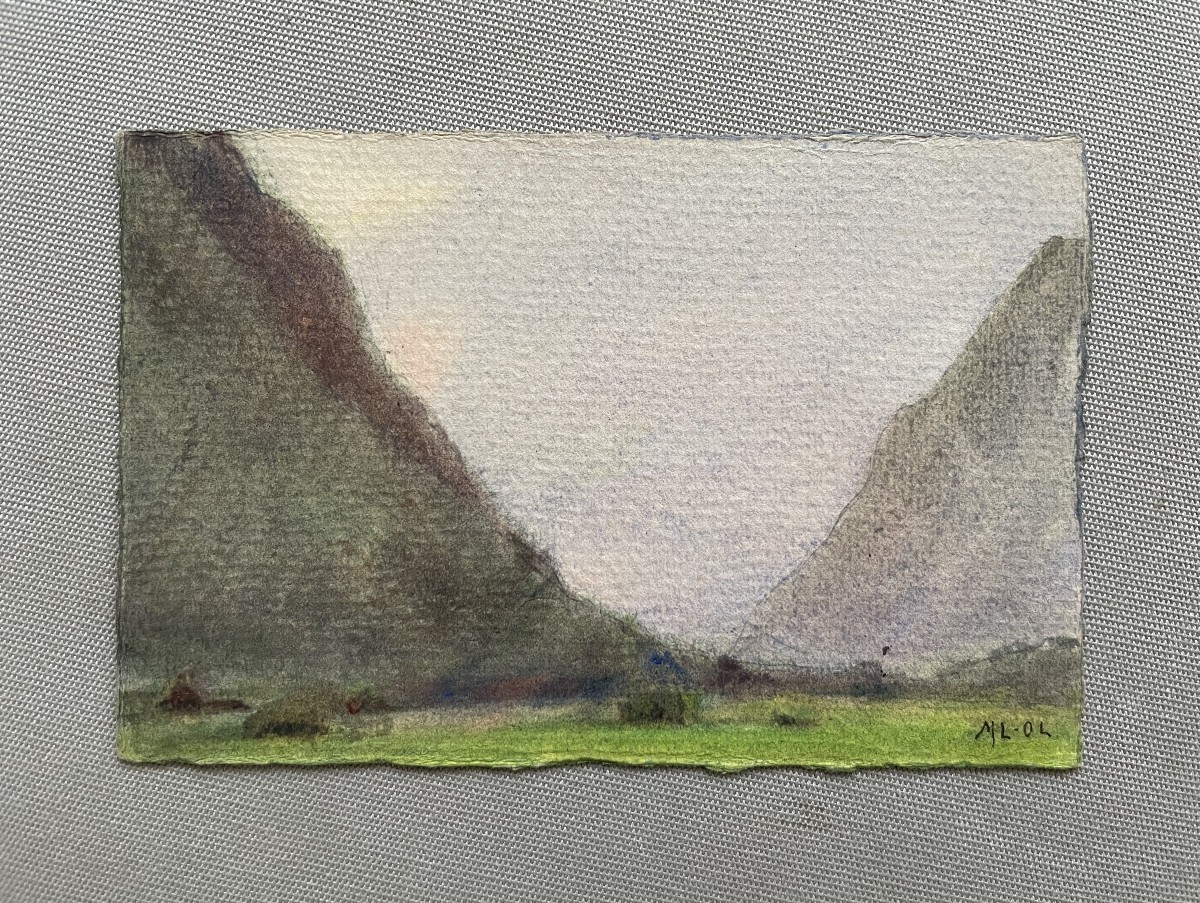 Marie-louise Lustremant, Mountain Landscape, Watercolor