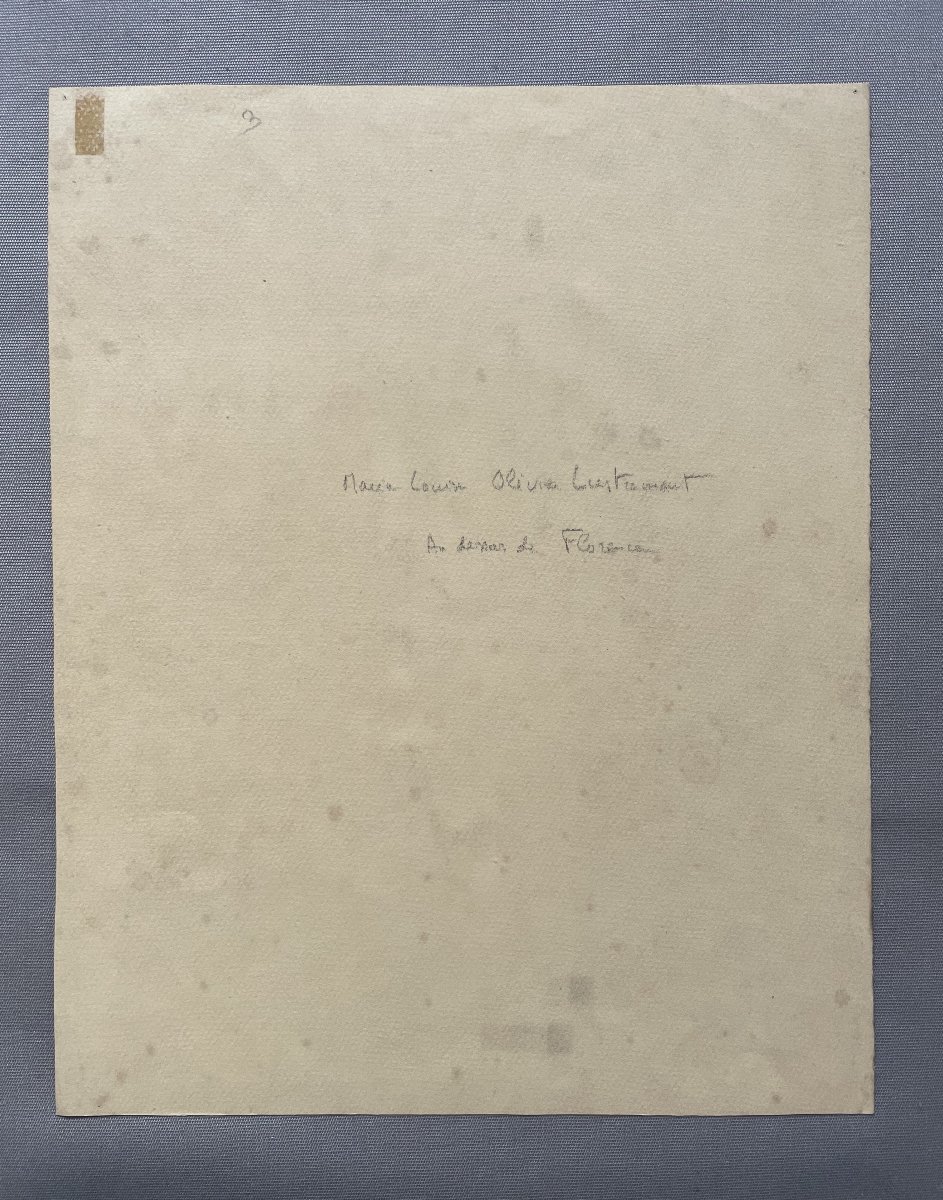 Marie-Louise Lustremant, environs de Florence, lavis d'encre brune-photo-3