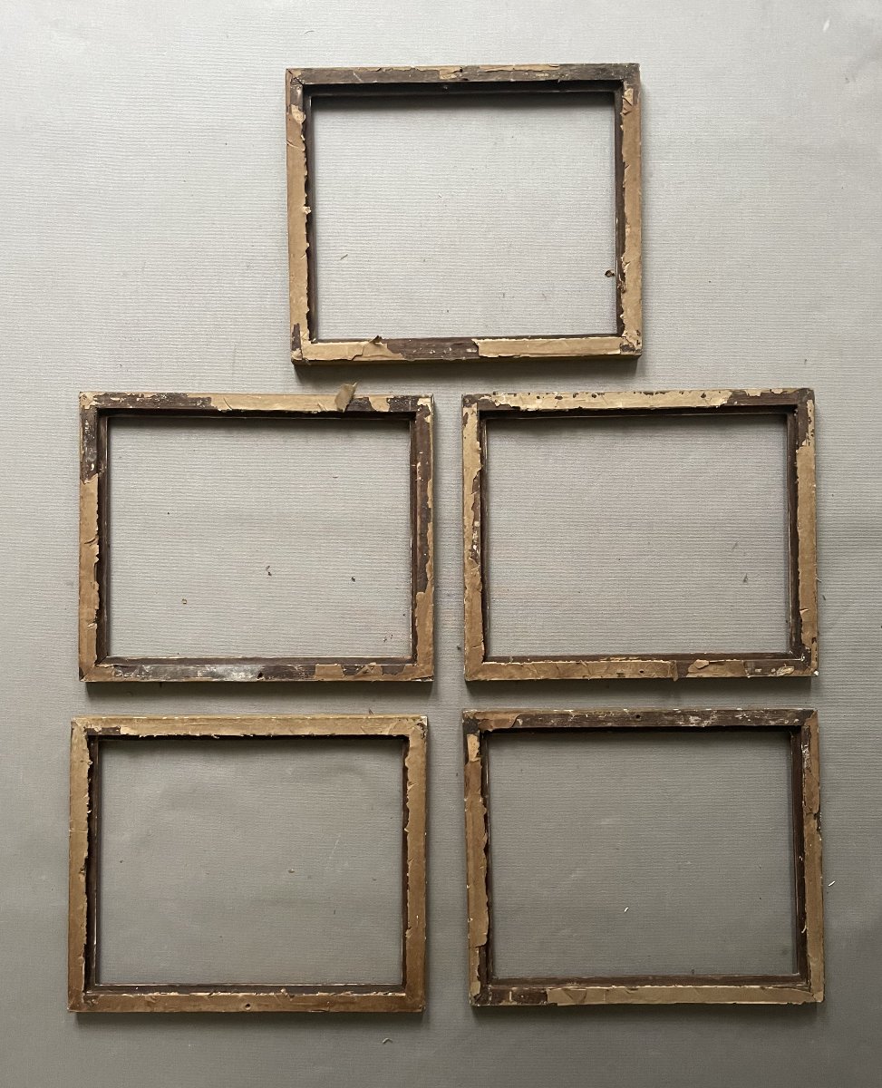 Série de 5 cadres dorés - 23 x 28 cm-photo-3