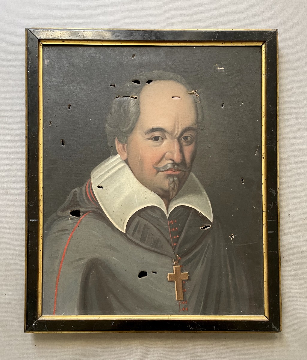 Portrait Of A Religious, Oil On Canvas, Early 19th Century