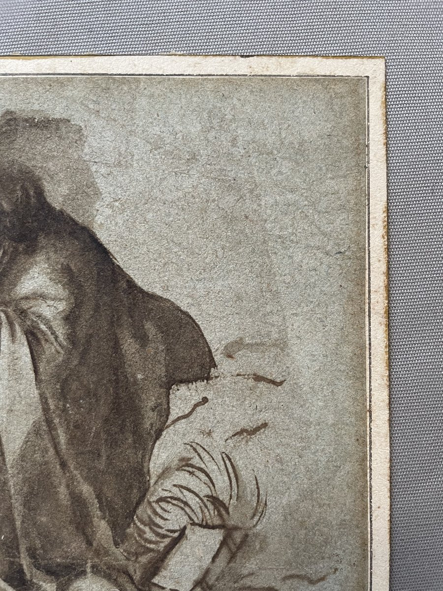 Brown Ink Wash, 17th Century-photo-3