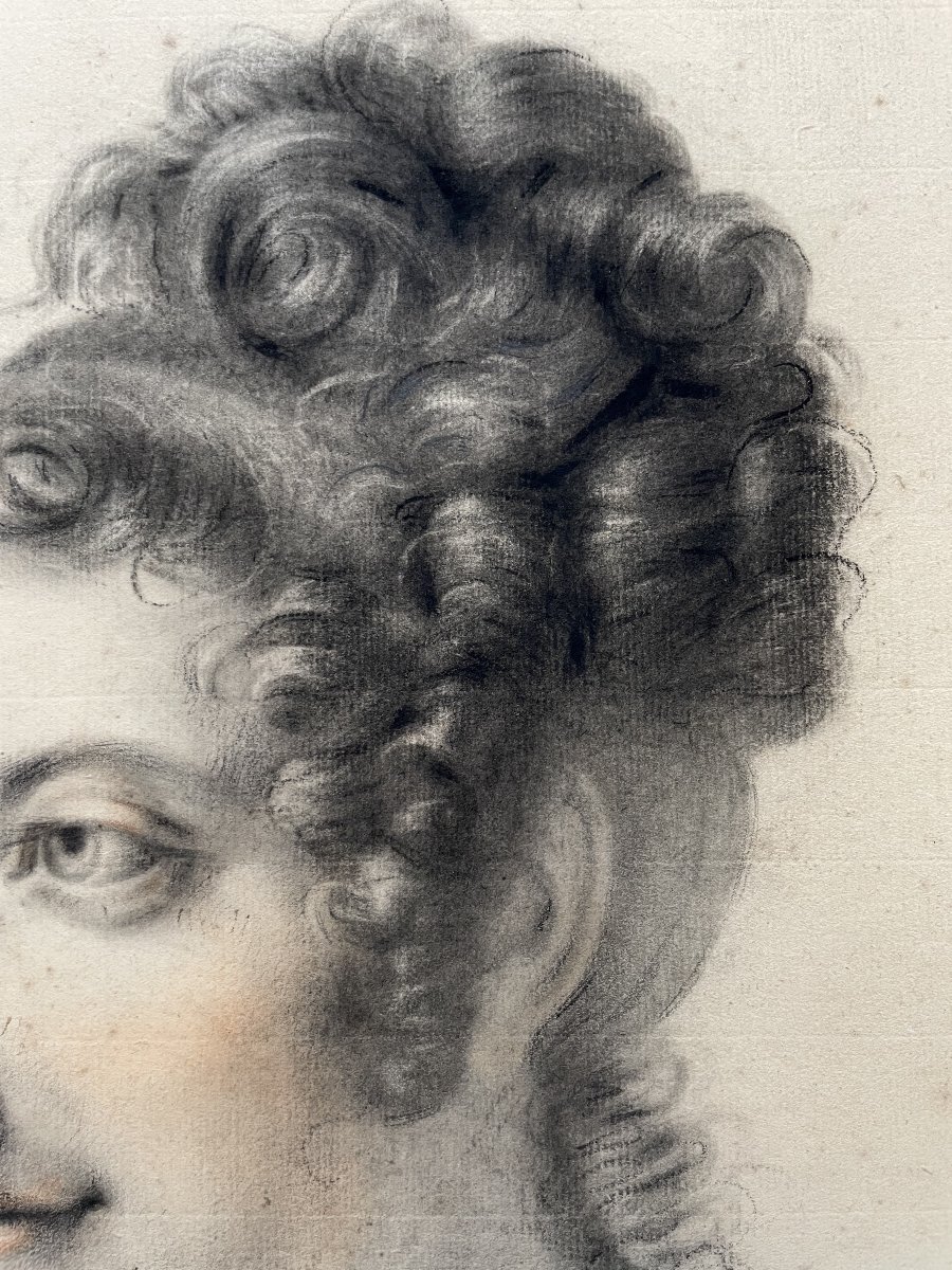 Portrait Of A Woman, Early 19th Century Drawing-photo-4