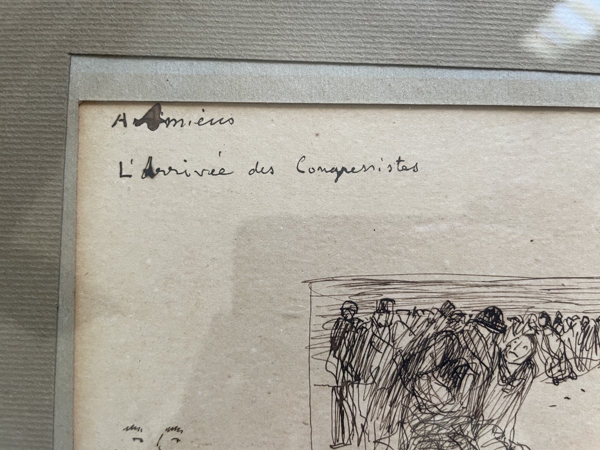 Jean-Louis Forain, A Amiens, l'Arriv&eacute;e des Congressistes-photo-3