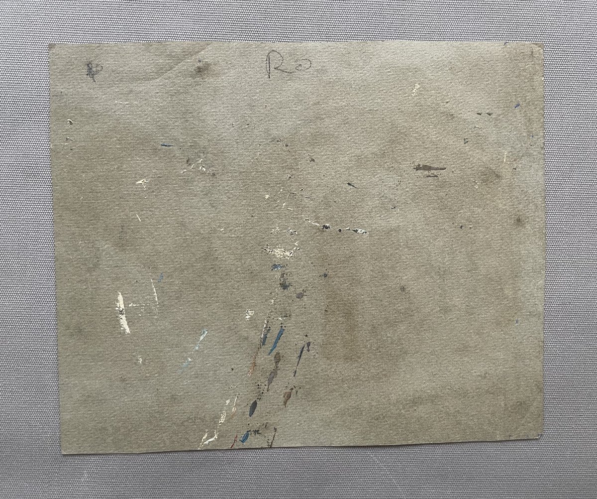 René Olivier, huile sur papier-photo-2