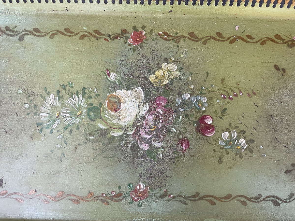 Napoleon III Tray In Painted Sheet Metal-photo-3