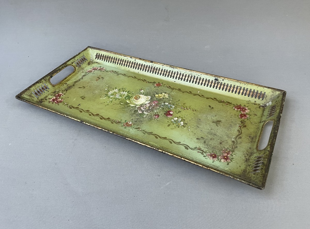 Napoleon III Tray In Painted Sheet Metal