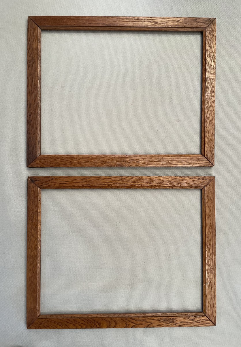 Paire de cadres en chêne - 35,5 x 45 cm