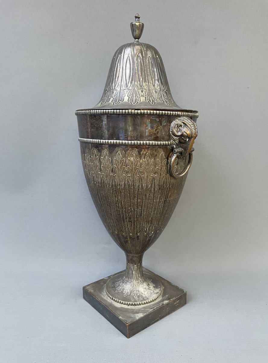 Large Silver-plated Metal Bowl-photo-2