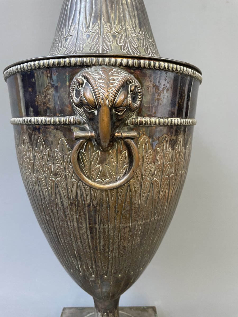 Large Silver-plated Metal Bowl-photo-3
