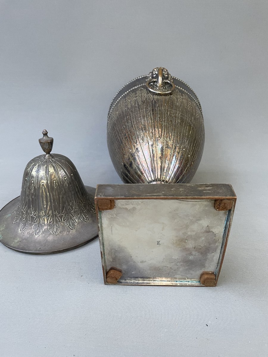 Large Silver-plated Metal Bowl-photo-2
