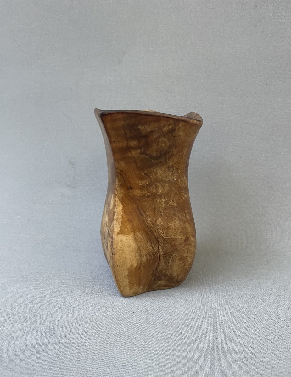 Sculptural Wooden Pitcher In The Style Of Alexandre Noll-photo-4