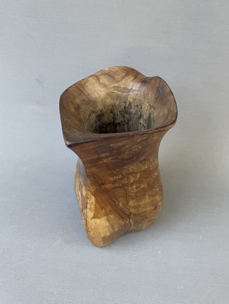 Sculptural Wooden Pitcher In The Style Of Alexandre Noll-photo-1