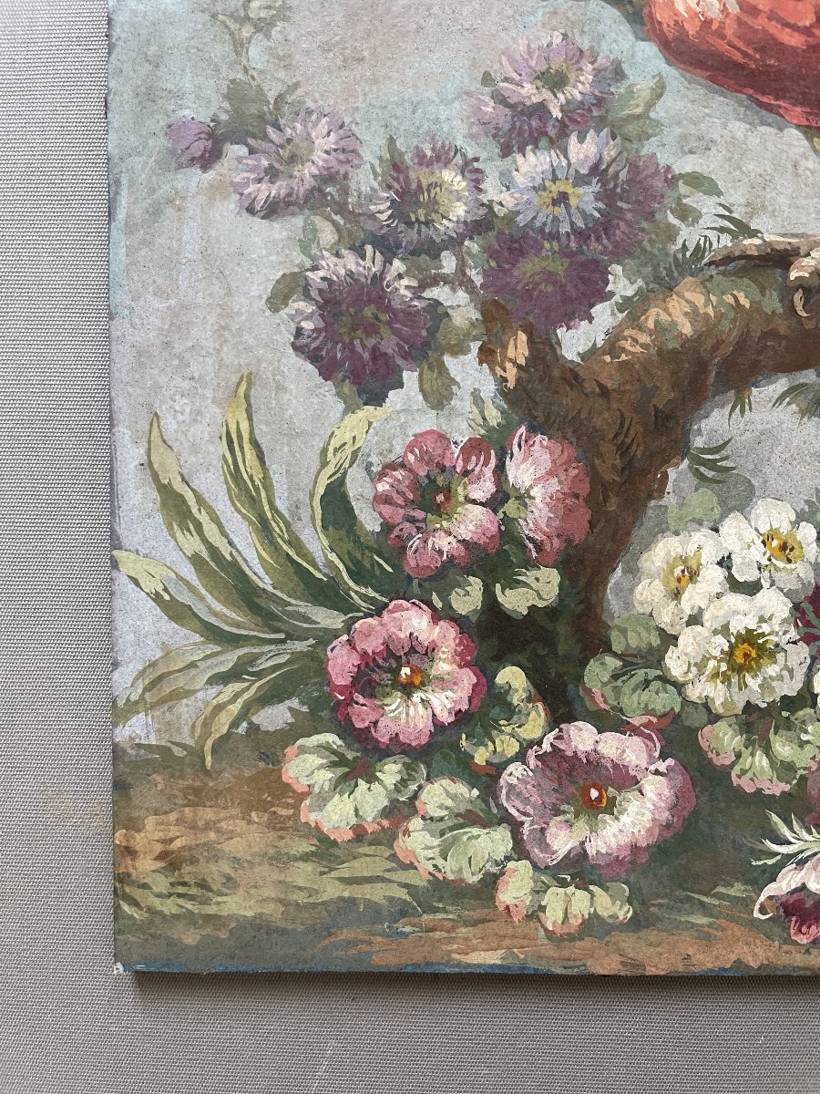 Perroquet, huile sur carton-photo-4