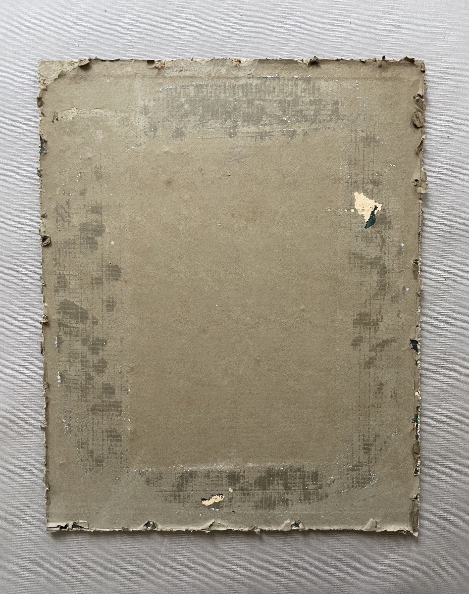 Perroquet, huile sur carton-photo-2