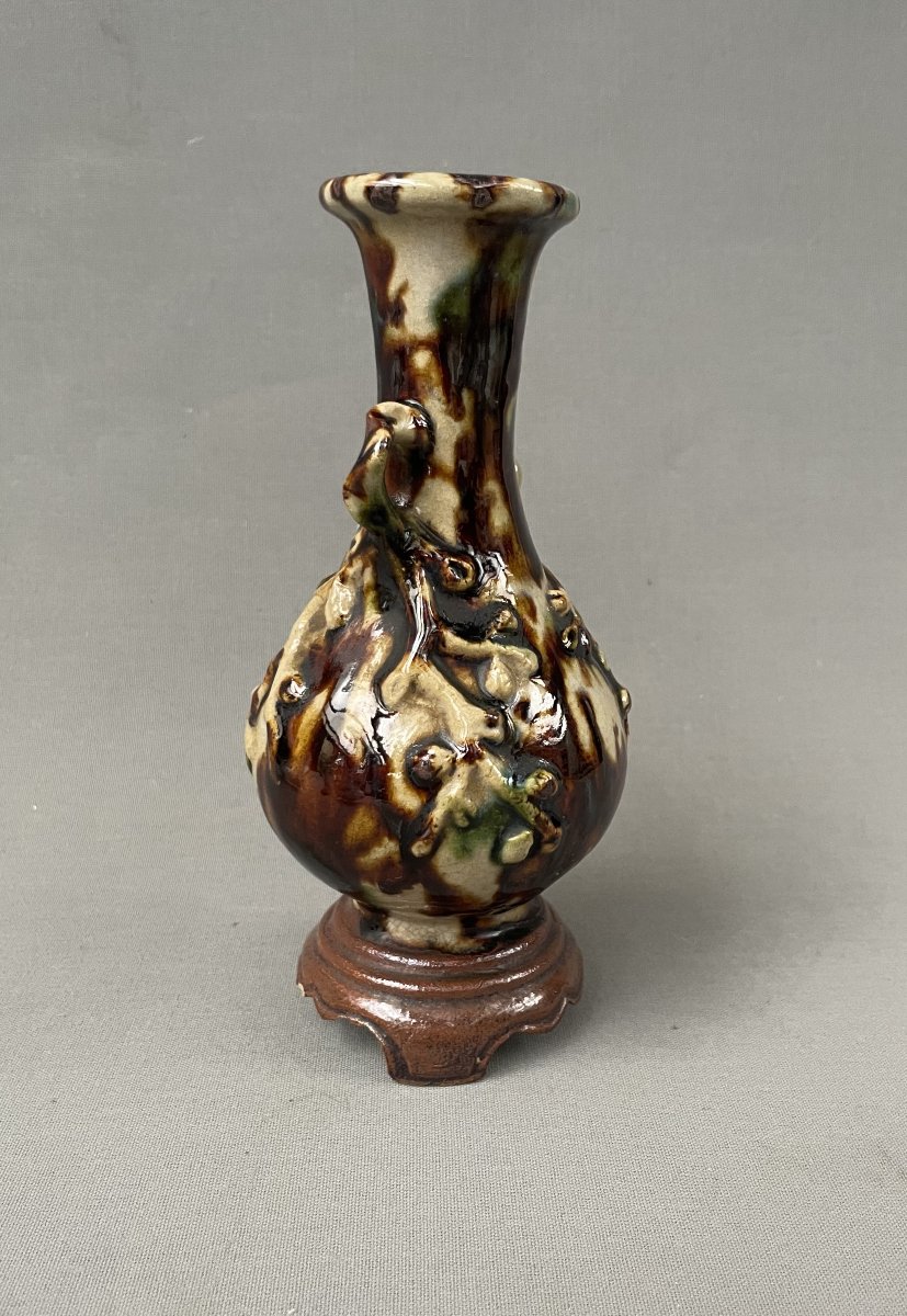 Vase en grès émaillé, Chine, XIXe-photo-2