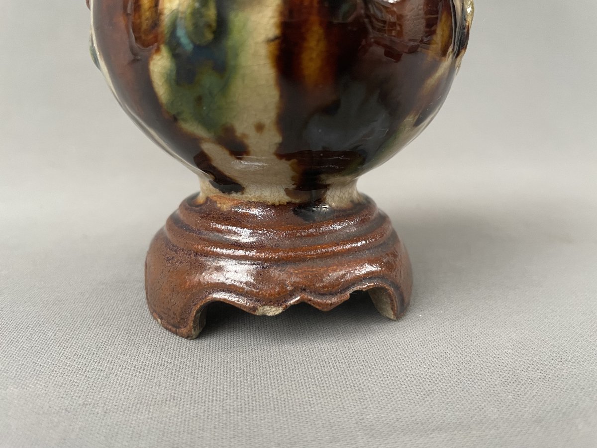 Vase en grès émaillé, Chine, XIXe-photo-4