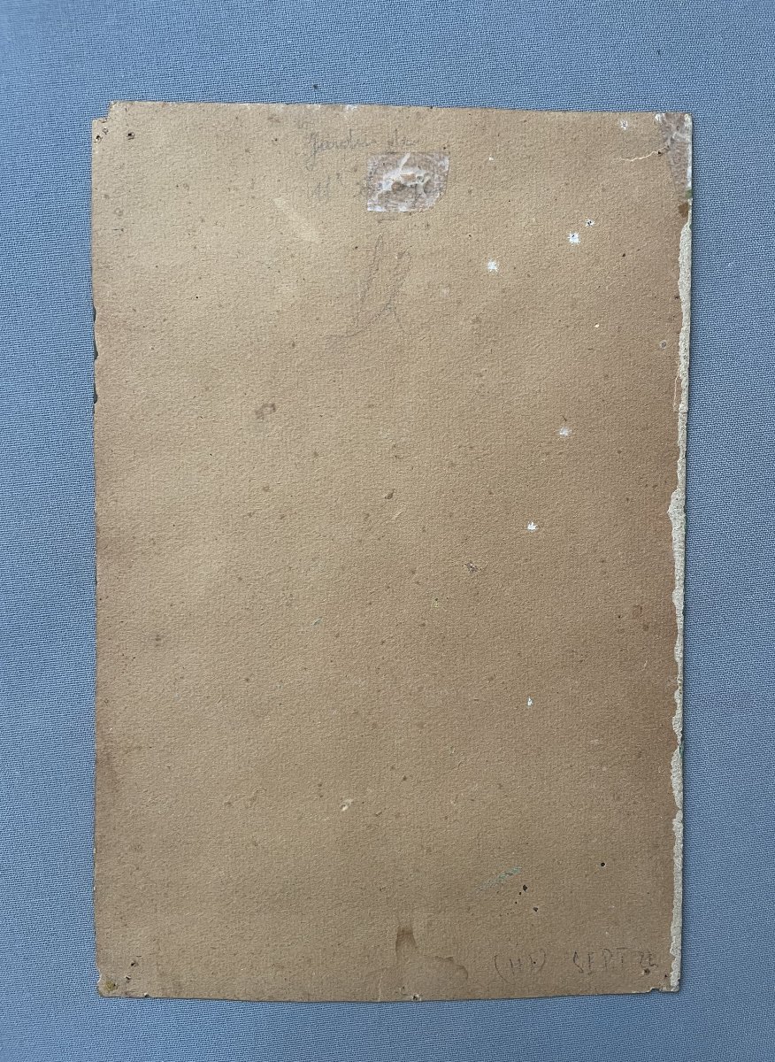 Garden, Oil On Paper-photo-2