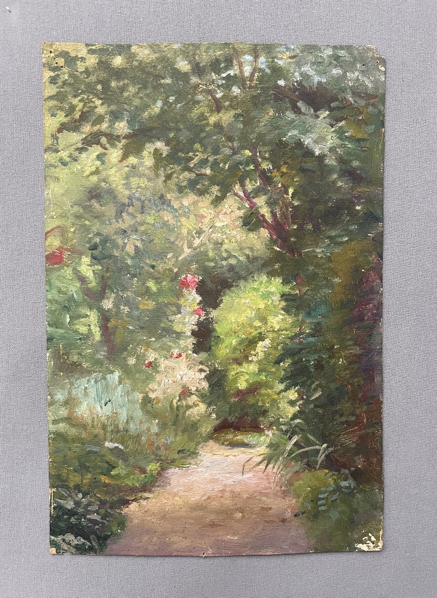 Garden, Oil On Paper