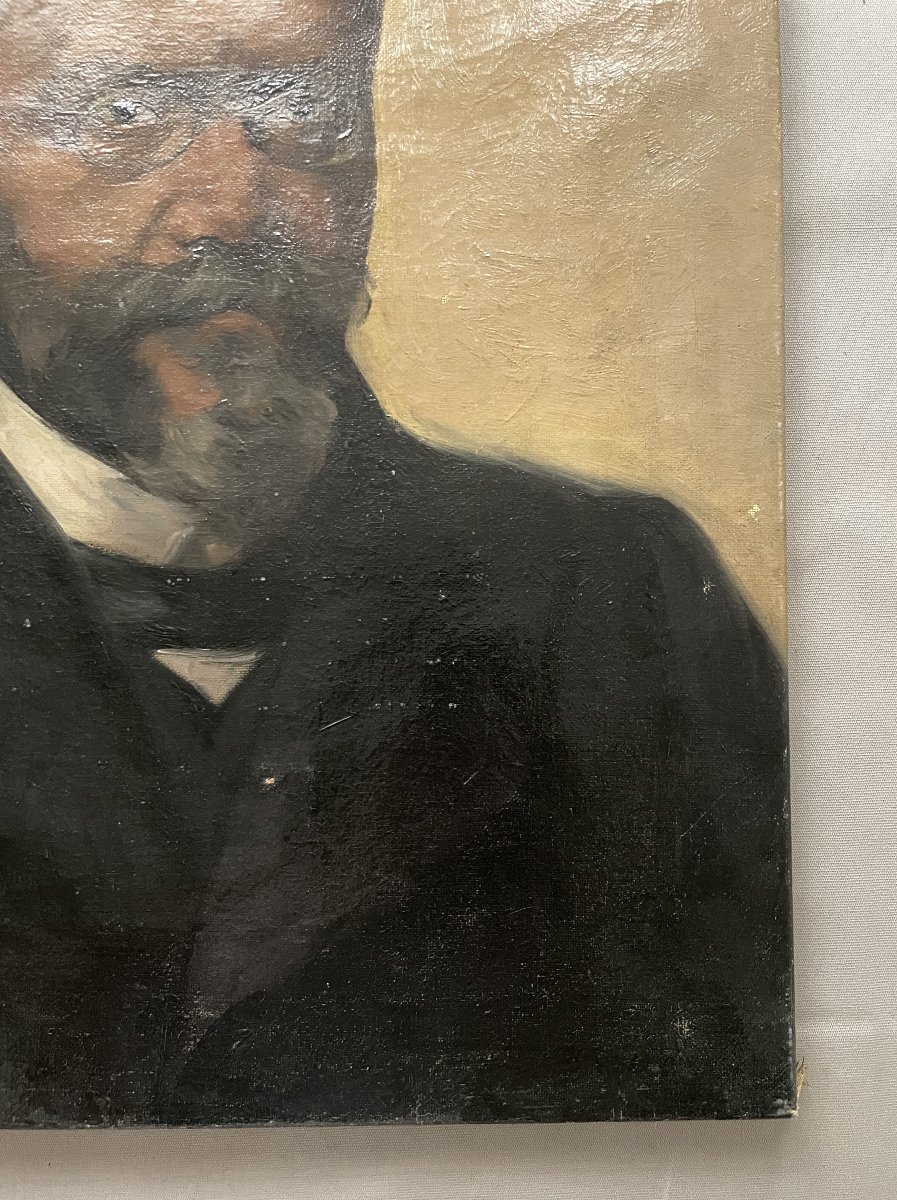 Portrait d'homme, huile sur toile, XIXe-photo-4