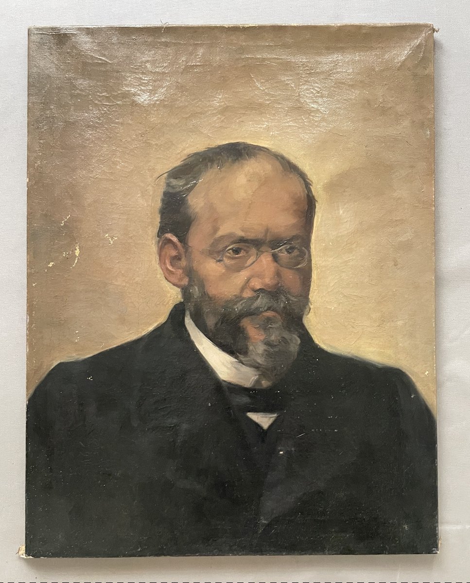 Portrait d'homme, huile sur toile, XIXe